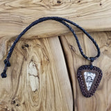 Boho Pewter and Leather Necklace (4095799230518)