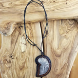 Boho Pewter and Leather Necklace (4095893372982)