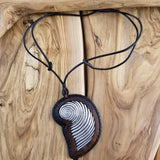 Boho Pewter and Leather Necklace (4095893372982)