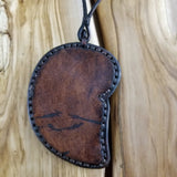 Boho Pewter and Leather Necklace (4095893372982)