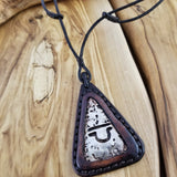 Boho Pewter and Leather Necklace (4095914704950)
