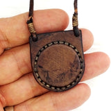 Boho Leather Necklace with Amethyst Stone Setting (4430223212598)