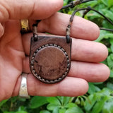 Boho Leather Necklace with Amethyst Stone Setting (4430223212598)