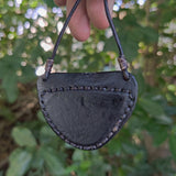 Handcrafted Genuine Vegetal Leather Necklace with White Agate Stone Pendant-Unique Gift Unisex Fashion Leather Jewelry