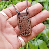Boho Leather Necklace with Amethyst Stone Setting (4431284633654)