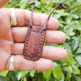 Boho Leather Necklace with Amethyst Stone Setting (4431291809846)