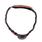 Boho Leather Choker with Onyx Setting (4431454928950)