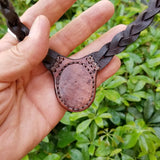 Boho Leather Choker with Onyx Setting (4431454928950)