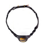 Boho Leather Choker with Agate Stone (4431459024950)