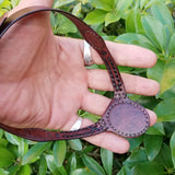Boho Leather Choker with Agate Stone (4431474556982)