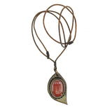 Boho Handcrafted Genuine Leather Necklace with Red Agate Stone-Lifestyle Unique Gift Unisex Fashion Leather Jewelry