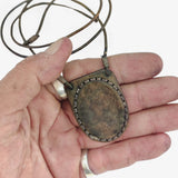 Boho Handcrafted Genuine Leather Necklace with Yellow Agate Stone-Lifestyle Unique Gift Unisex Fashion Leather Jewelry