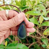 Boho Handcrafted Genuine Vegetal Leather Necklace with Red Agate Stone-Unique Lifestyle Gift Unisex Fashion Jewelry