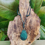 Bohemian Handcrafted Genuine Vegetal Green Leather Necklace with Red Agate Stone-Unique Lifestyle Gift Unisex Fashion Jewelry