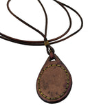 Unique Bohemian Handcrafted Brown Vegetal Leather Necklace with Red Agate Stone-Unique Lifestyle Gift Unisex Fashion Jewelry