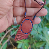 Bohemian Unique Handcrafted Vegetal Brown Leather Necklace with Green Agate Stone-Lifestyle Unique Gift Unisex Fashion Leather Jewelry