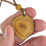 Unique Handcrafted Vegetal Brown Leather Necklace with Blue Spot Jasper Stone-Lifestyle Unique Gift Unisex Fashion  Jewelry