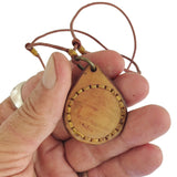 Unique Bohemian Handcrafted Brown Vegetal Leather Necklace with Evil Eye Pendant-Unique Lifestyle Gift Unisex Fashion Jewelry