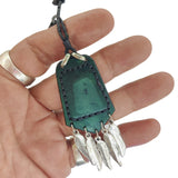 Bohemian Handcrafted Genuine Vegetal Leather Necklace with Red Agate Stone-Unique Lifestyle Gift Unisex Fashion Jewelry