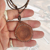 Boho Handcrafted Genuine Leather Necklace with Orange Agate Stone-Unique Quality Gift Unisex Fashion Leather Jewelry