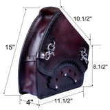 Handcrafted Vegetan Leather Motorcycle Solo Side Bag