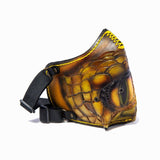 Hand Painted Vegetan Leather Bikers Mask Biker Mask The Ottoman Collection  (1912376688694)