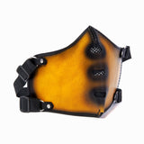 Hand Painted Vegetan Leather Bikers Mask Biker Mask The Ottoman Collection  (1912376393782)