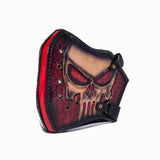 Hand Painted Vegetan Leather Bikers Mask Biker Mask The Ottoman Collection  (1912376098870)