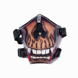 Hand Painted Vegetan Leather Bikers Mask Biker Mask The Ottoman Collection  (1912375607350)