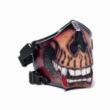Hand Painted Vegetan Leather Bikers Mask Biker Mask The Ottoman Collection  (1912375607350)