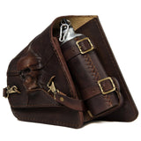 Handcrafted Vegetan Leather Motorcycle Side Bags motorcycle side bags Balance Headwear  (1914561331254)