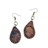 Boho Leather Earing with Onyx Setting (4437070544950)