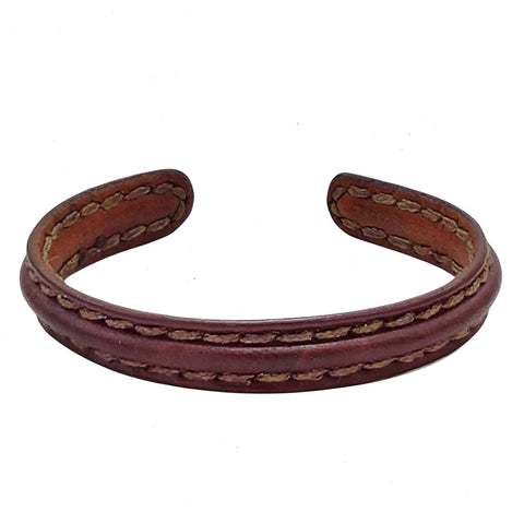 Plain Handcrafted Genuine Brown Vegetal Leather leather Bracelet-Unique Gift Fashion Jewelry Cuff