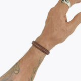 Plain Handcrafted Brown Genuine Vegetal Leather Bracelet-Unique Gift Unisex Fashion Jewelry Cuff