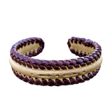 Boho Handcraft Braided Genuine Vegetal Leather Brown Bracelet-Unisex Gift Fashion Leather Jewelry-Cuff