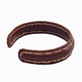 Boho Handcrafted Genuine Vegetal Leather Brown Bracelet Cuff-Adjustable Unisex Gift Leather Fashion Jewelry Cuff