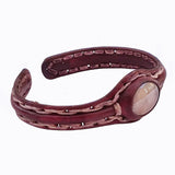 Boho Handcrafted Genuine Leather Bracelet with White Agate Stone - Fashion Jewelry with Natural Stone Bracelet