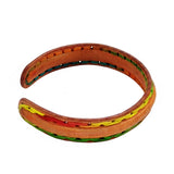 Boho Handcrafted Genuine Vegetal Leather Bracelet with Adjustable Copper Insert-Gift Unisex Leather Fashion Jewelry-Cuff