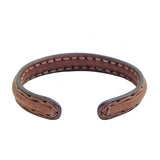 Boho Handcrafted Genuine Vegetal Leather Bracelet with Adjustable Copper Insert-Gift Unisex Leather Fashion Jewelery-Cuff