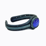 Handcrafted Genuine Green Vegetal Leather Bracelet with Blue Cat's Eye Stone Setting-Unisex Gift Fashion Jewelry Cuff-Adjustable Wristband