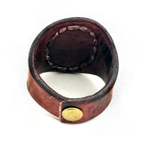Boho Leather Ring with Onyx Setting (4432068968502)