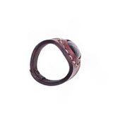 Boho Leather Ring with Onyx Setting (4432068968502)