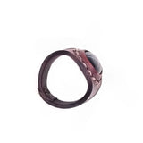 Boho Leather Ring with Onyx Setting (4432068968502)