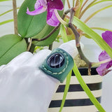 Unique Handcrafted Genuine Vegetal Green Leather Ring with Black Agate Stone Setting-Unisex Gift Fashion Jewelry Band