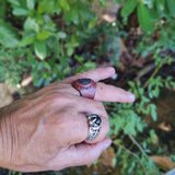 Unique Handcrafted Vegetal Leather Ring with Purple Agate Stone Setting-Lifestyle Unisex Gift Fashion Jewelry with Naturel Stonete Stone Setting-Unique Unisex Gift Fashion Jewelry with Naturel Stone.