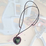 Bohemian Unique Handcrafted Genuine Vegetal Leather Necklace with Black Agate Stone-Lifestyle Unique Gift Unisex Fashion Leather Jewelry