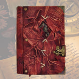 Handcrafted leather Journal with Brass Sea Horse, Handmade Blank Paper-Inspirational Birthday Gifts for Women and Unique Gifts for Men