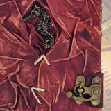 Handcrafted leather Journal with Brass Sea Horse, Handmade Blank Paper-Inspirational Birthday Gifts for Women and Unique Gifts for Men