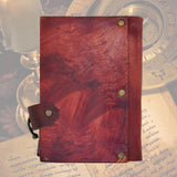 Handcrafted leather Journal with Brass Sea Horse, Handmade Blank Paper-Inspirational Birthday Gifts for Women and Unique Gifts for Men