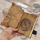 Handcrafted leather Journal with Embossed Dolphins, Handmade Blank Paper-Inspirational Birthday Gifts for Women and Unique Gifts for Men